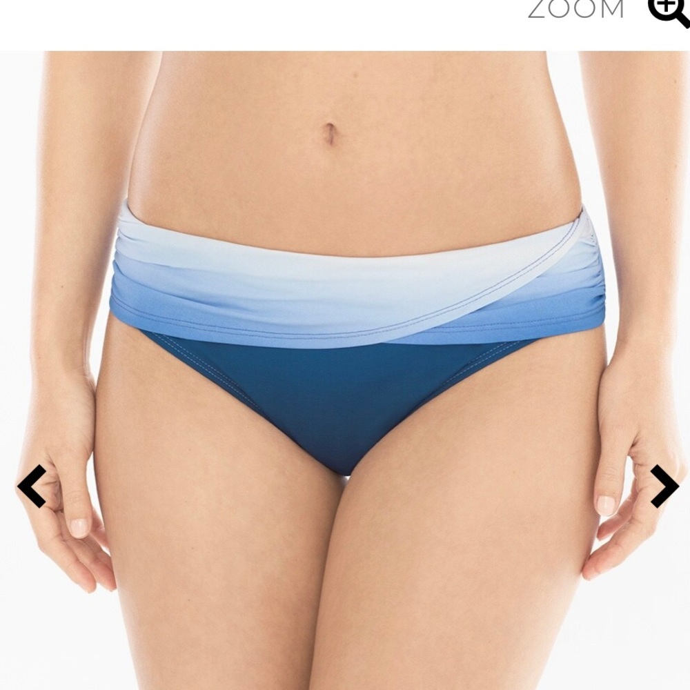 Soma Swim Bleu by Rod Beattie Hola Ombré Sarong Hipster Monaco Blue 10 NWT